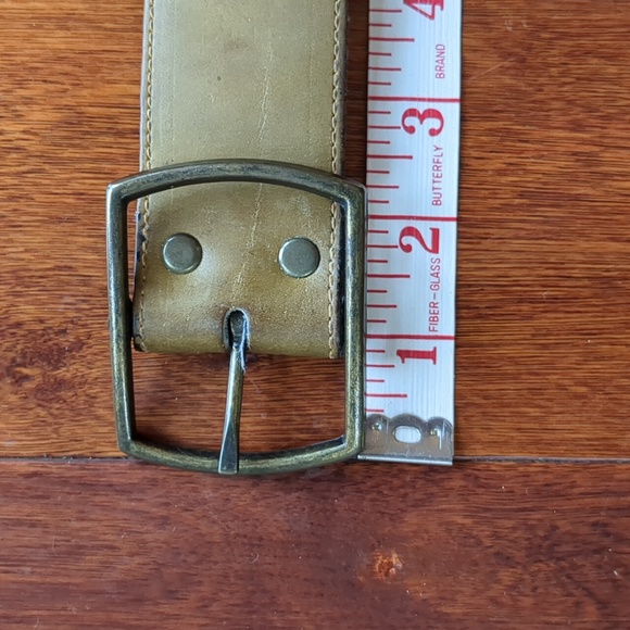 VINTAGE UNISEX "PARIS" DECORATIVE LEATHER BELT SIZE 30 - Picture 3 of 9